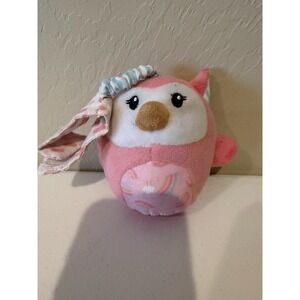 Spark Create Imagine Pink Owl Plush Rainbow Belly 9" Soft Toy